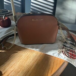 Michael Kors Tan Crossbody Bag with Gold Accents